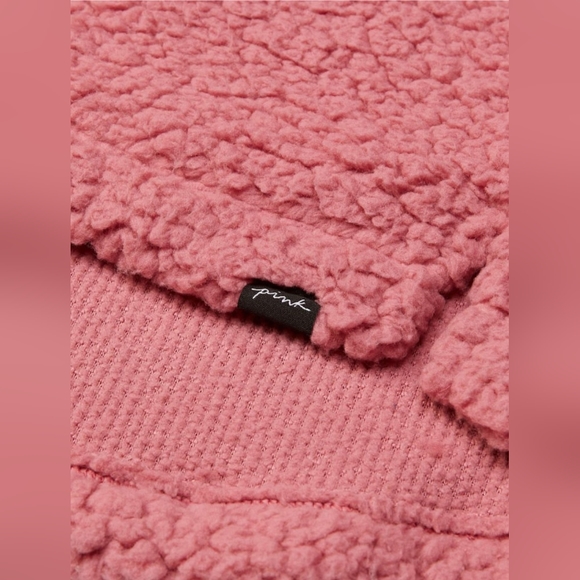LAST CHANCE! PINK PLUSH FLEECE PULLOVER Size S - Picture 2 of 5